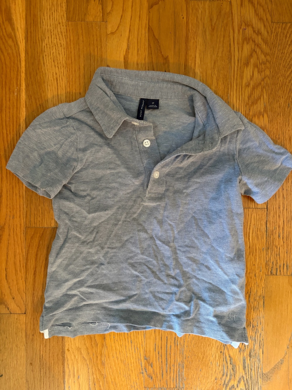 Janie and Jack Light Blue Heathered Polo